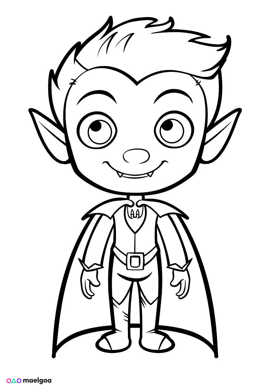 Image gratuite Coloriage vampire 5