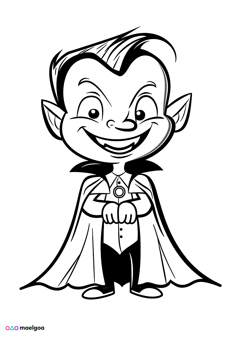 Image gratuite Coloriage vampire 6