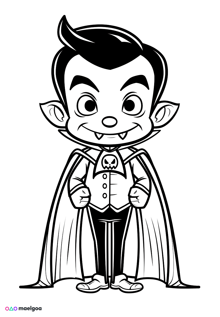Image gratuite Coloriage vampire 7