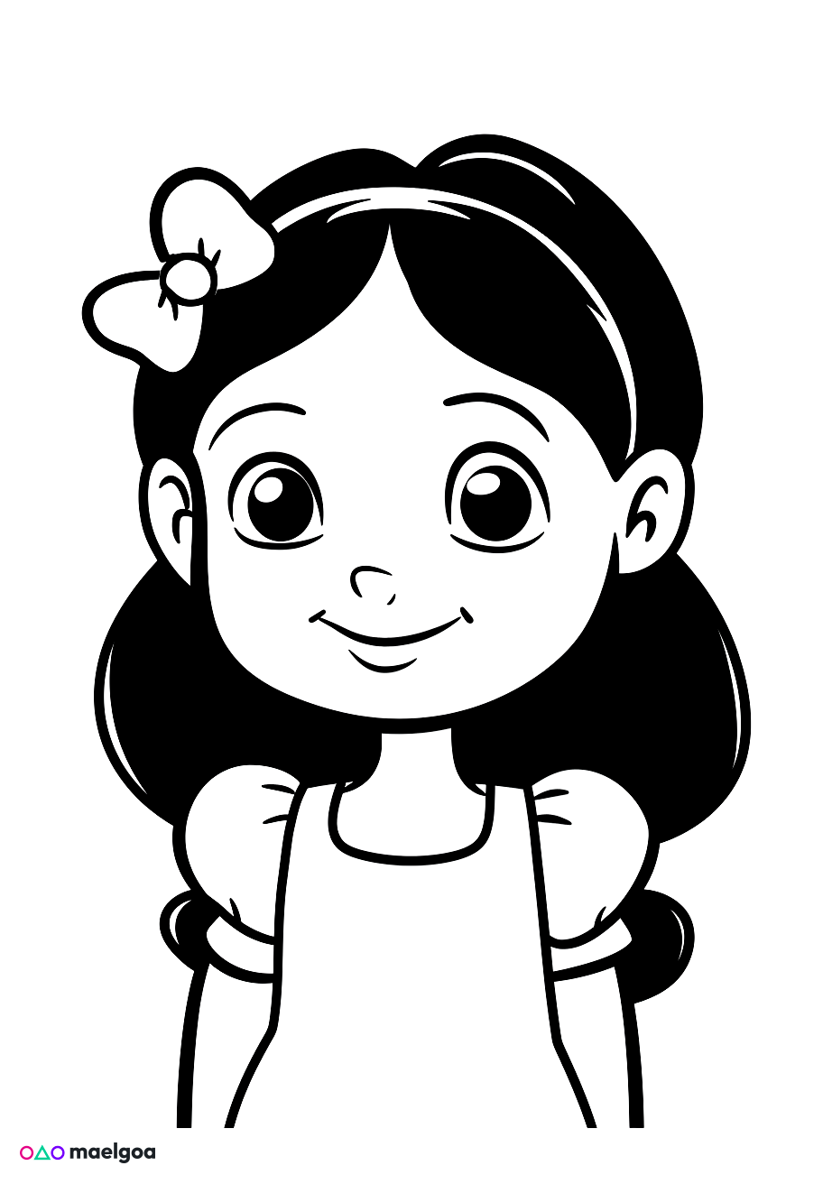 Image gratuite Coloriage visage Blanche-Neige 1