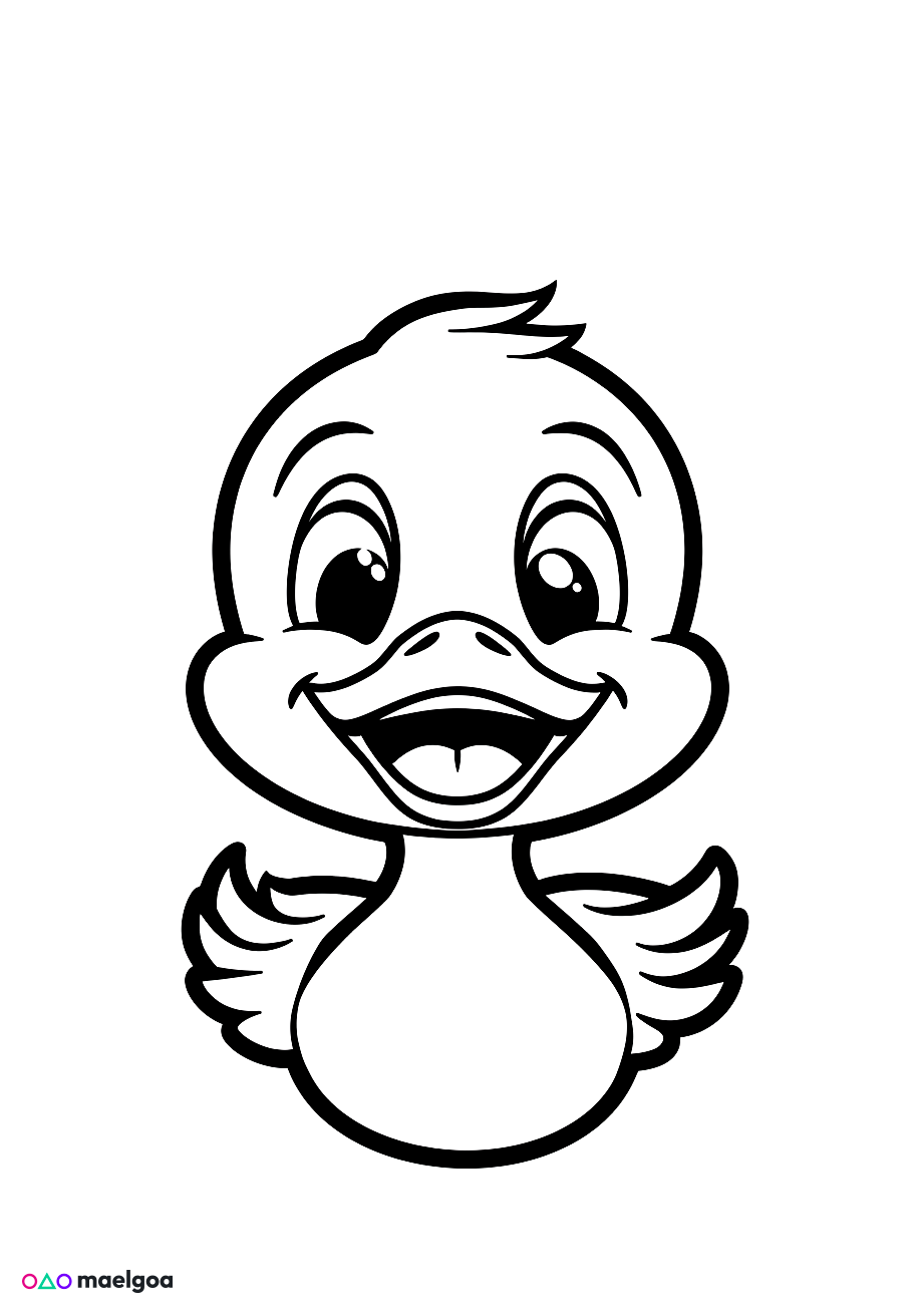 Image gratuite Coloriage visage canard 6