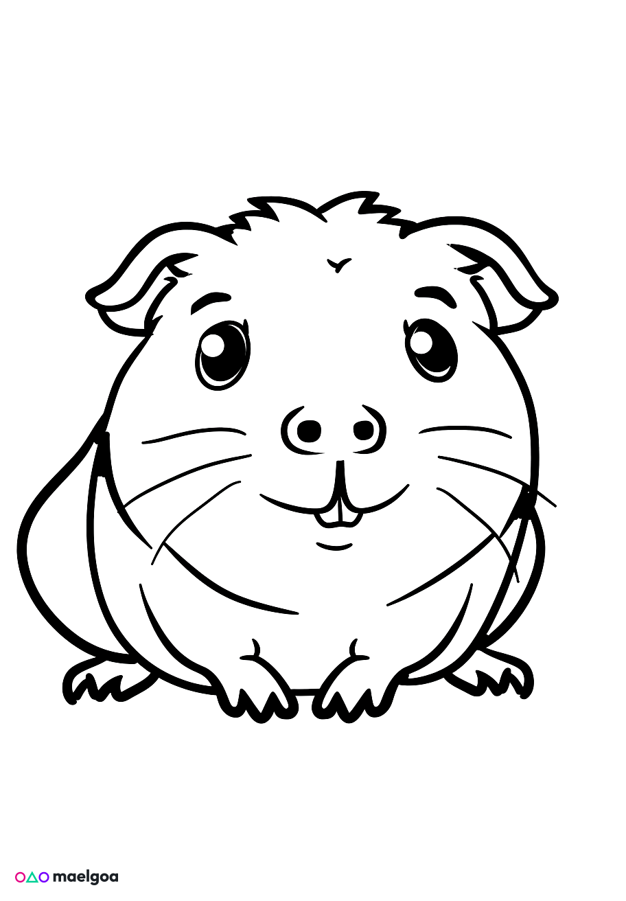 Image gratuite Coloriage visage cochon d&rsquo;Inde 2