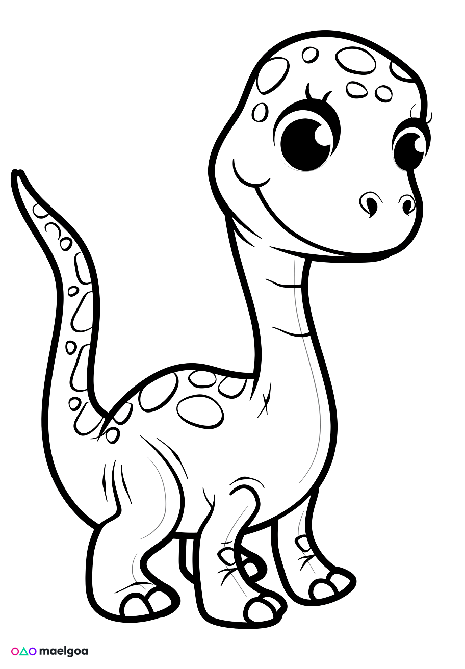 Image gratuite Coloriage visage dinosaure 1