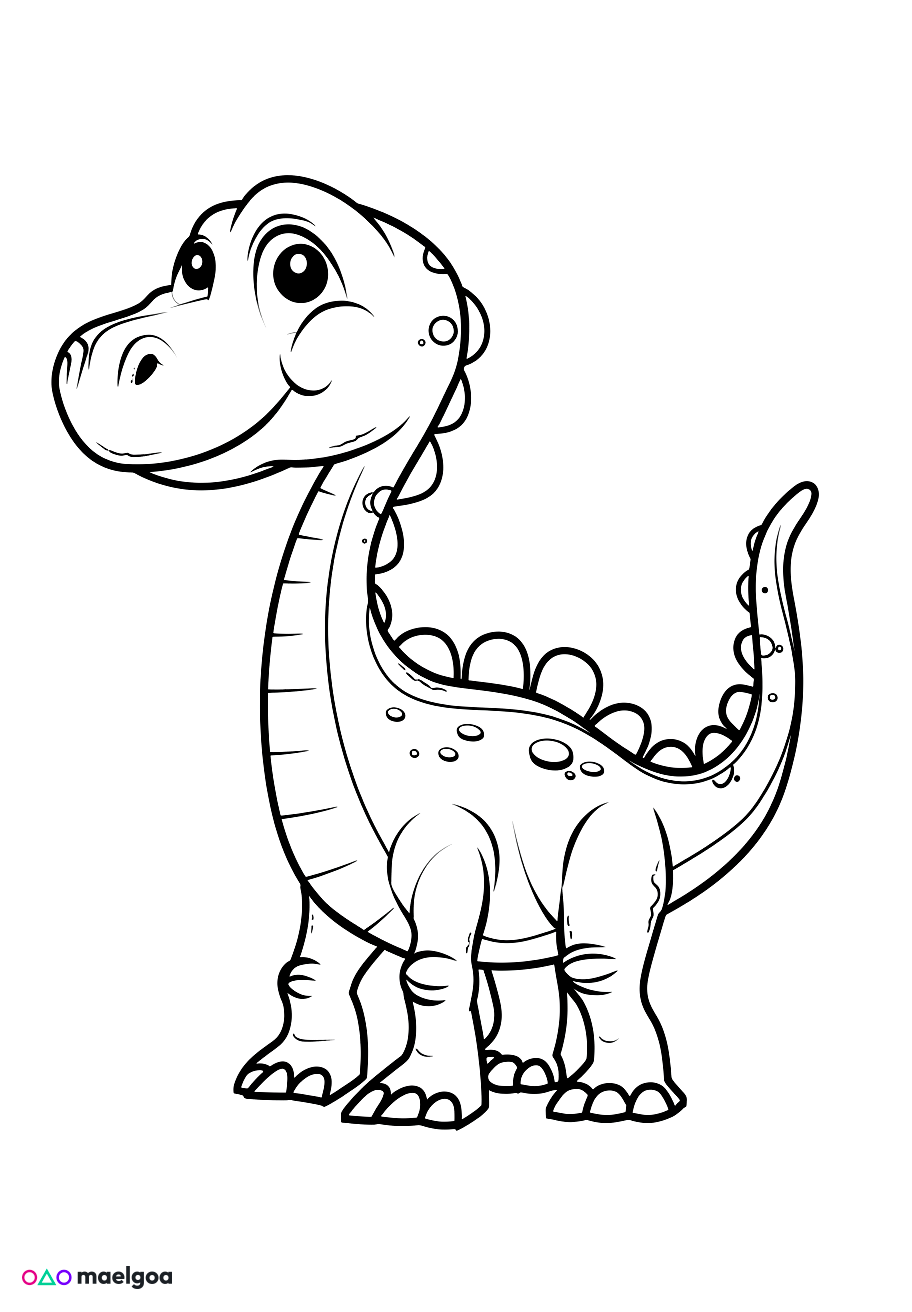Image gratuite Coloriage visage dinosaure 3