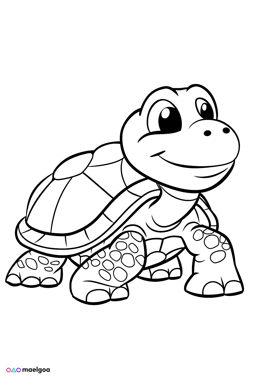 Image gratuite Coloriage visage tortue 1