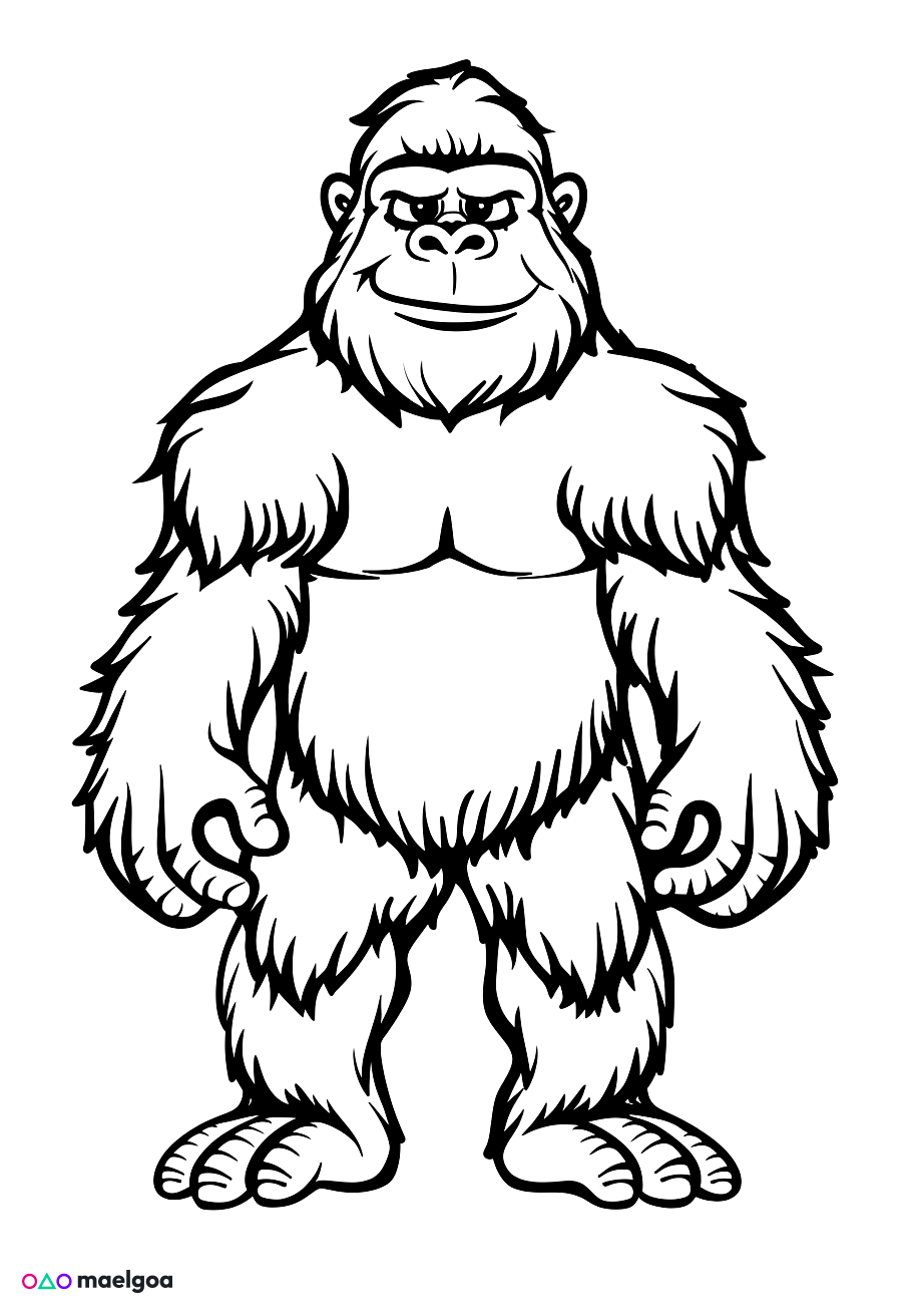 Image gratuite Coloriage yéti 1