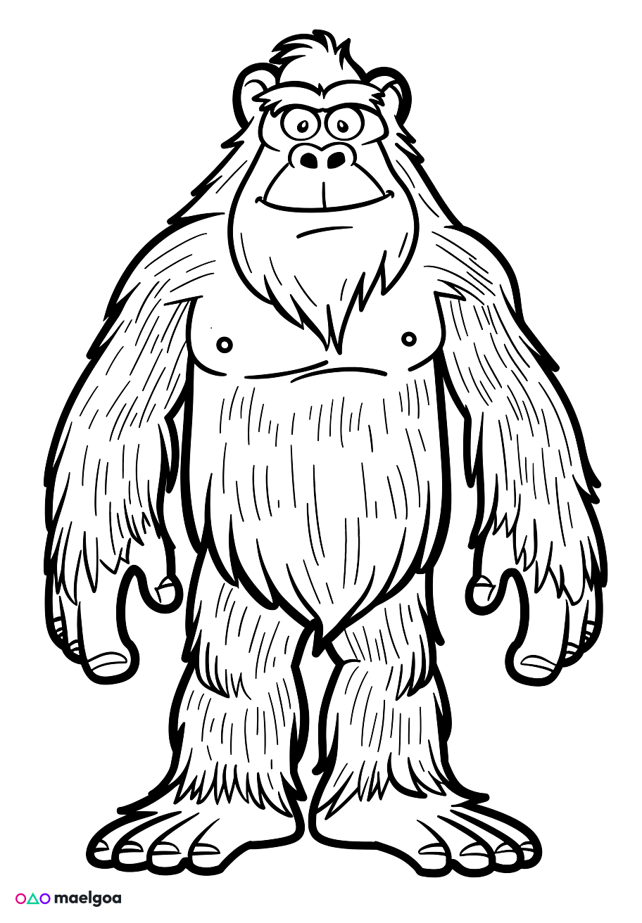 Image gratuite Coloriage yéti 2