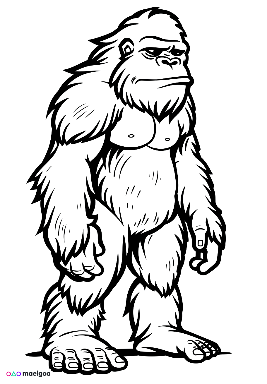 Image gratuite Coloriage yéti 4