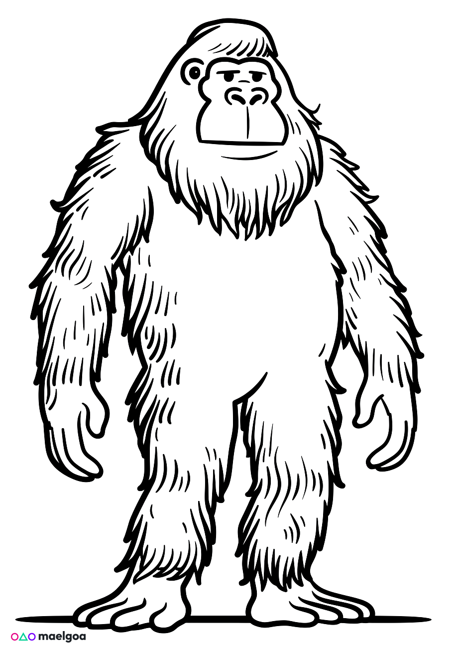 Image gratuite Coloriage yéti 6