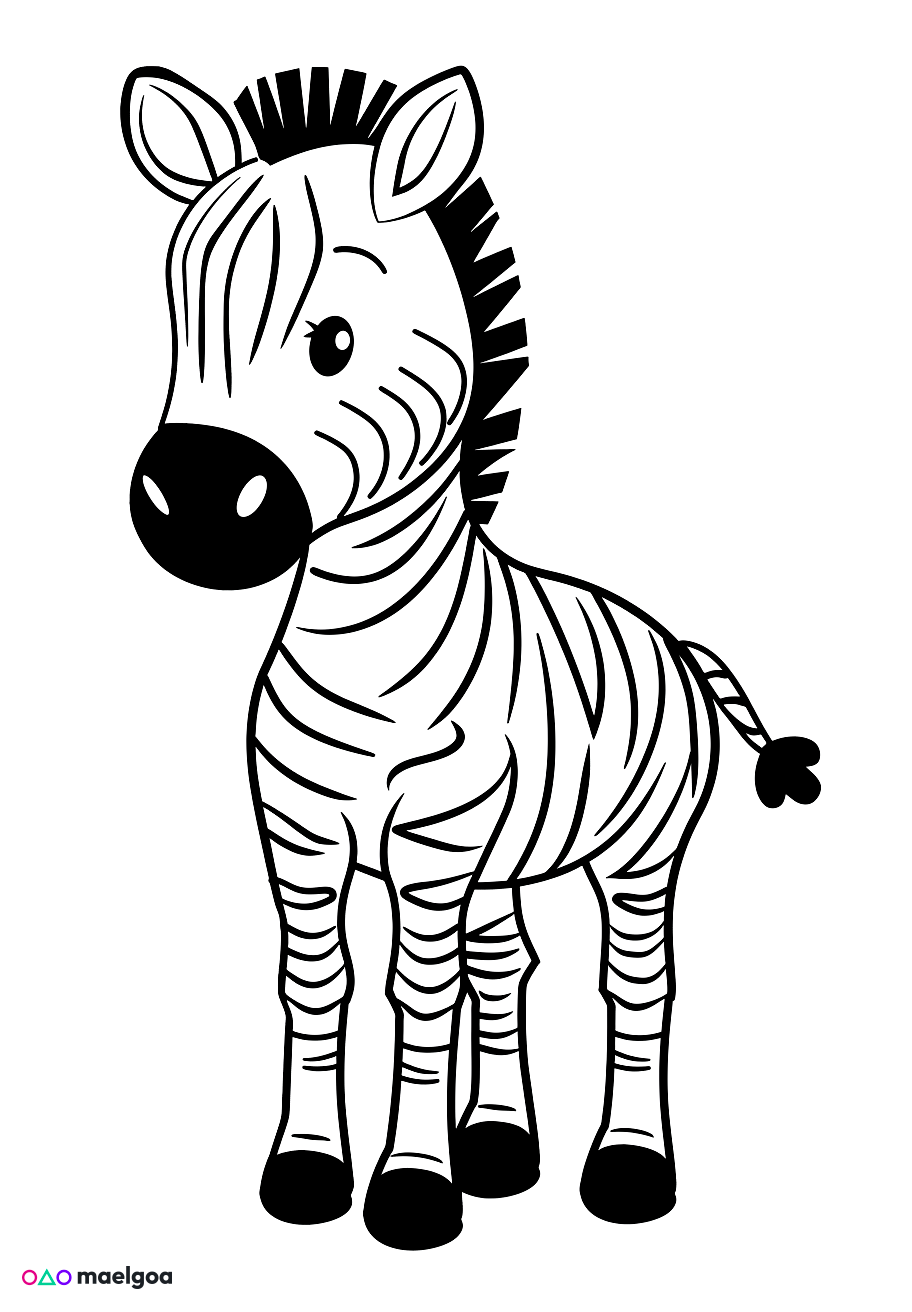 Image gratuite Coloriage zèbre 1