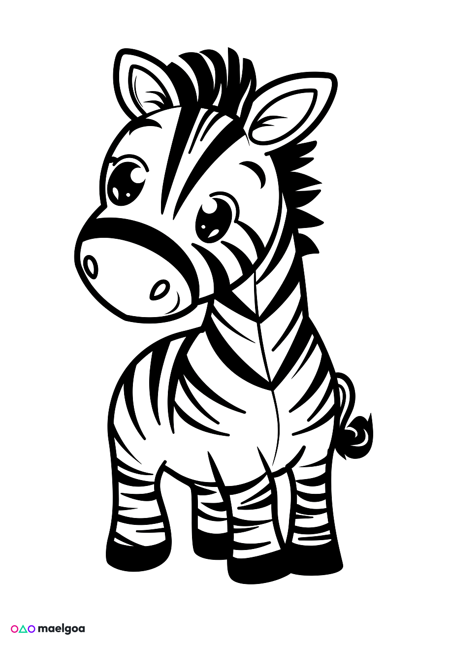 Image gratuite Coloriage zèbre 2