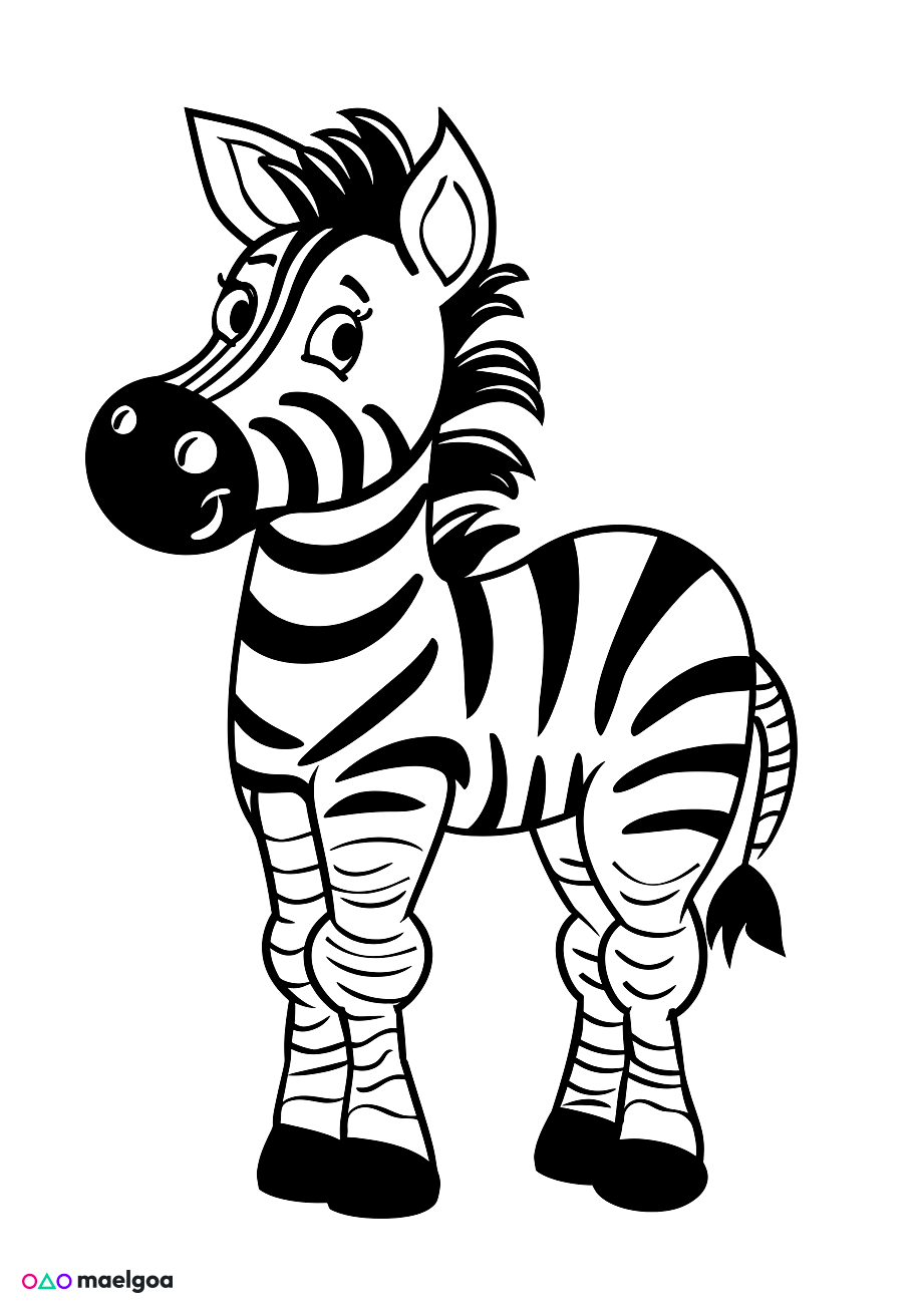 Image gratuite Coloriage zèbre 3