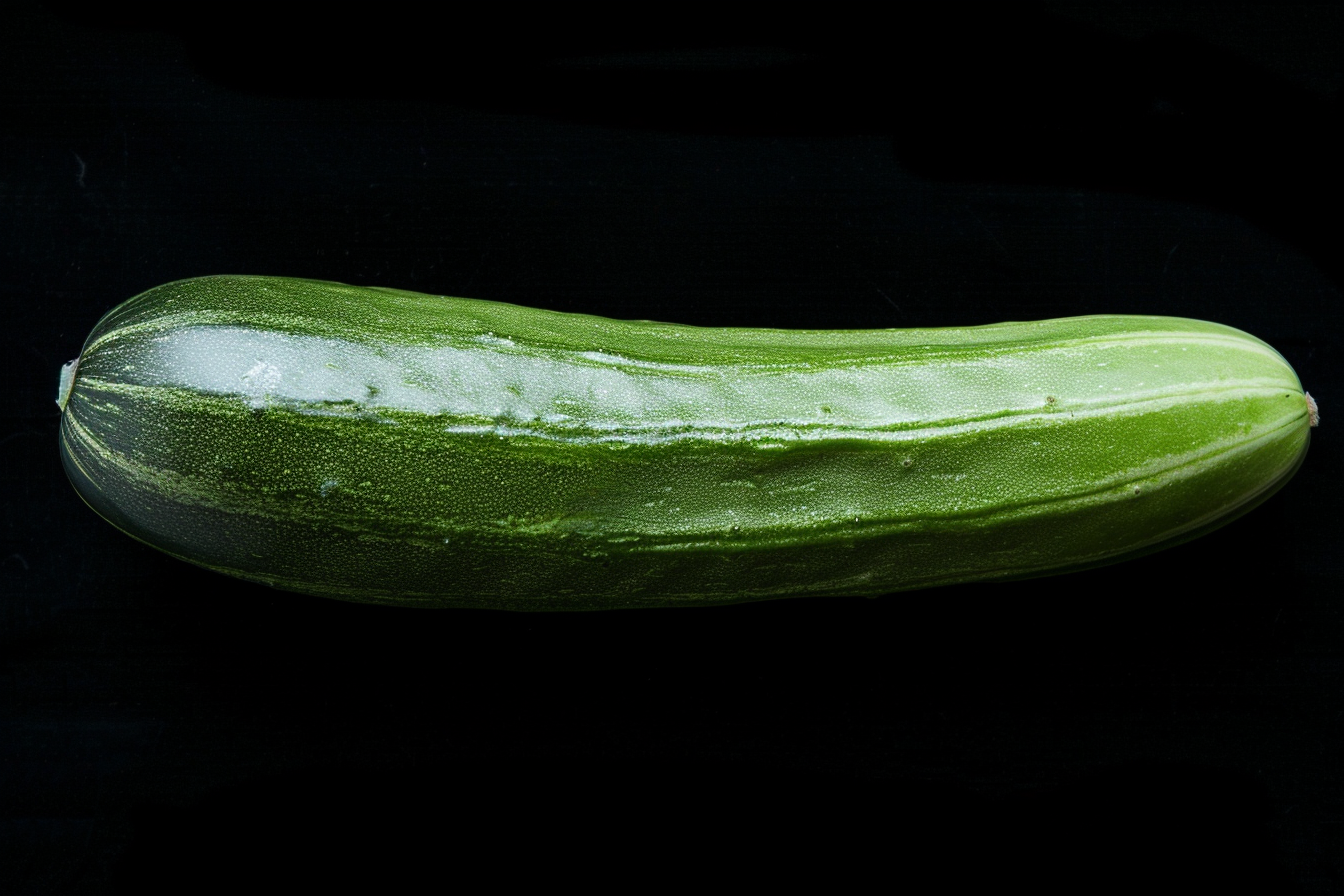 Image gratuite Concombre sur fond noir 1