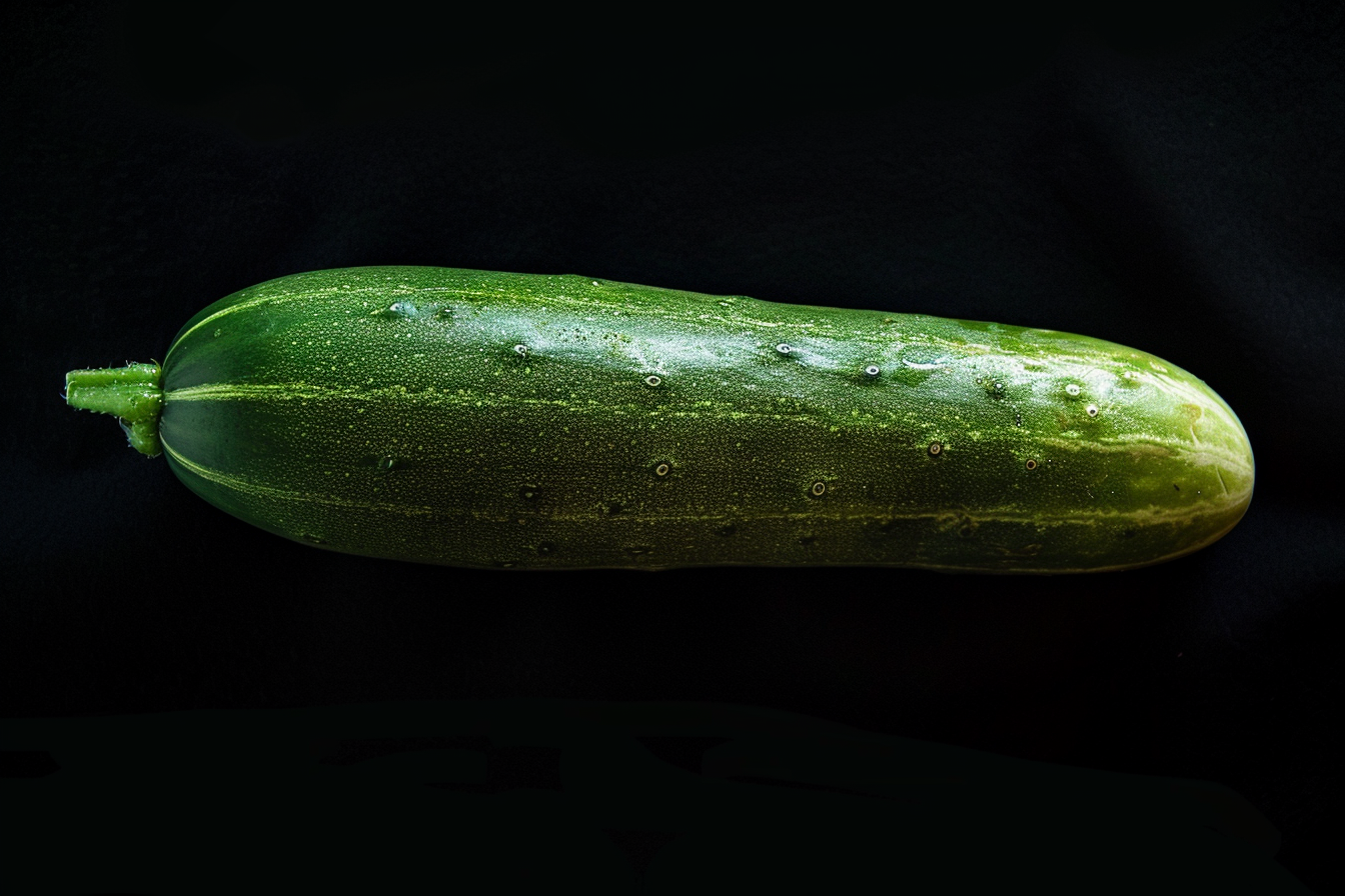 Image gratuite Concombre sur fond noir 2