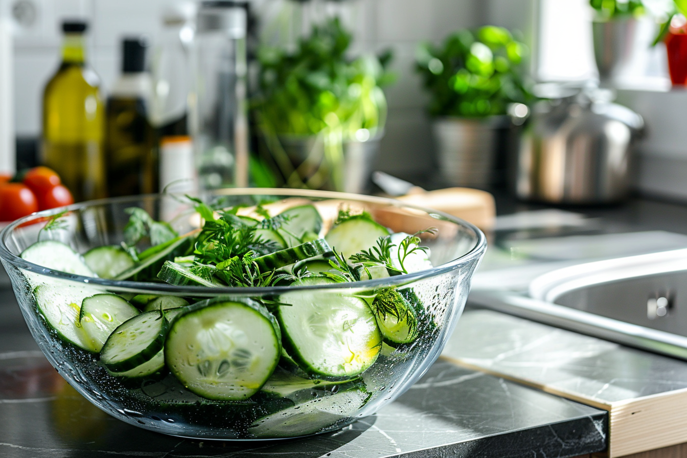 Image gratuite Concombres en salade 3