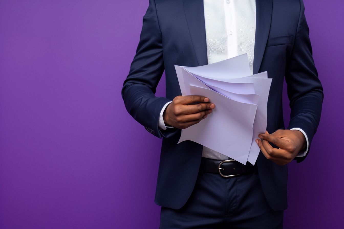 Image gratuite Consultant fiscal tenant des documents 2