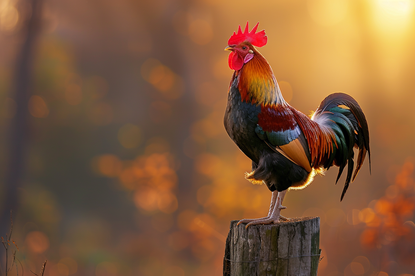 Image gratuite Coq chantant à l&rsquo;aube 1
