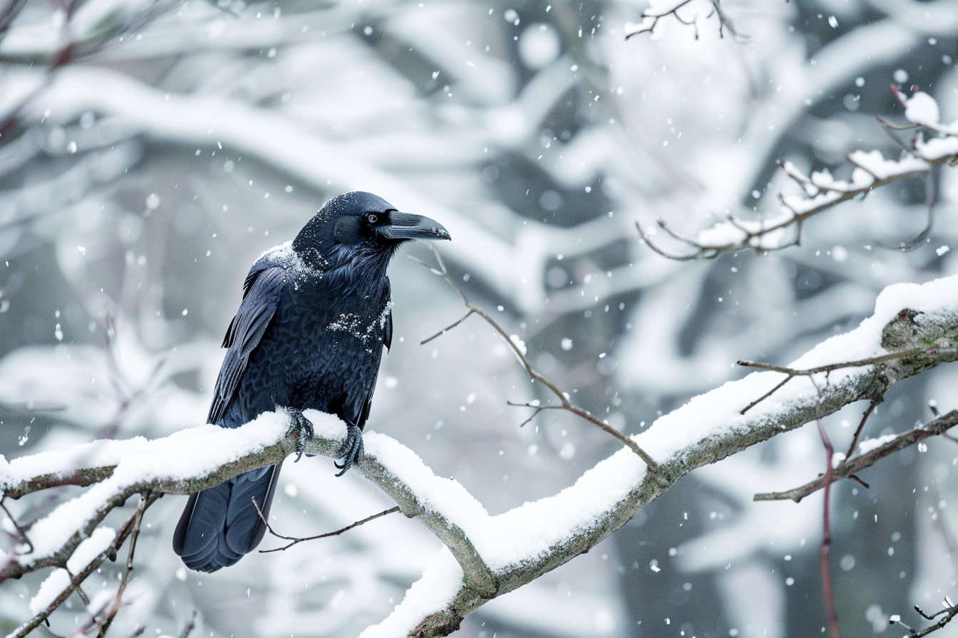 Image gratuite Corbeau en hiver 1