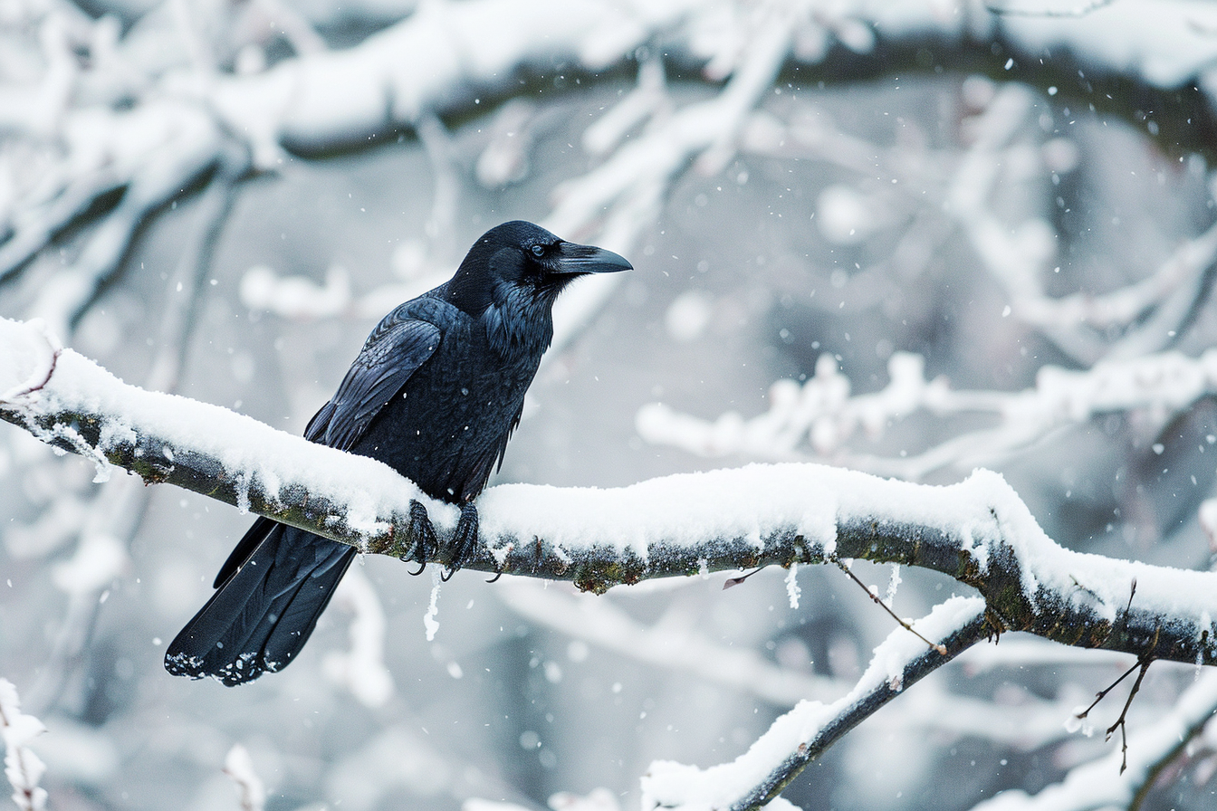 Image gratuite Corbeau en hiver 2
