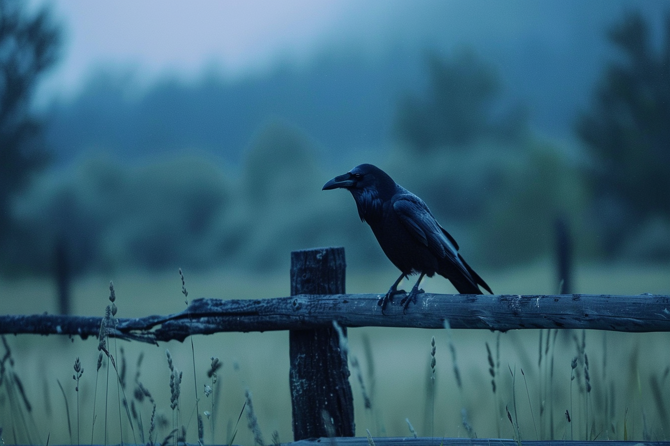 Image gratuite Corbeau sur clôture 1