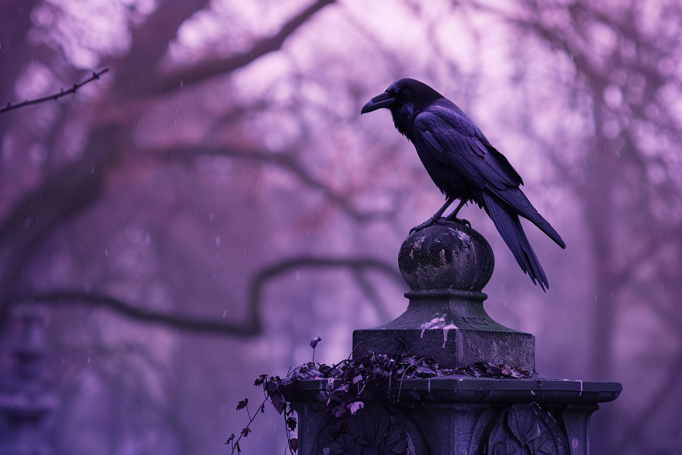 Image gratuite Corbeau sur statue 1