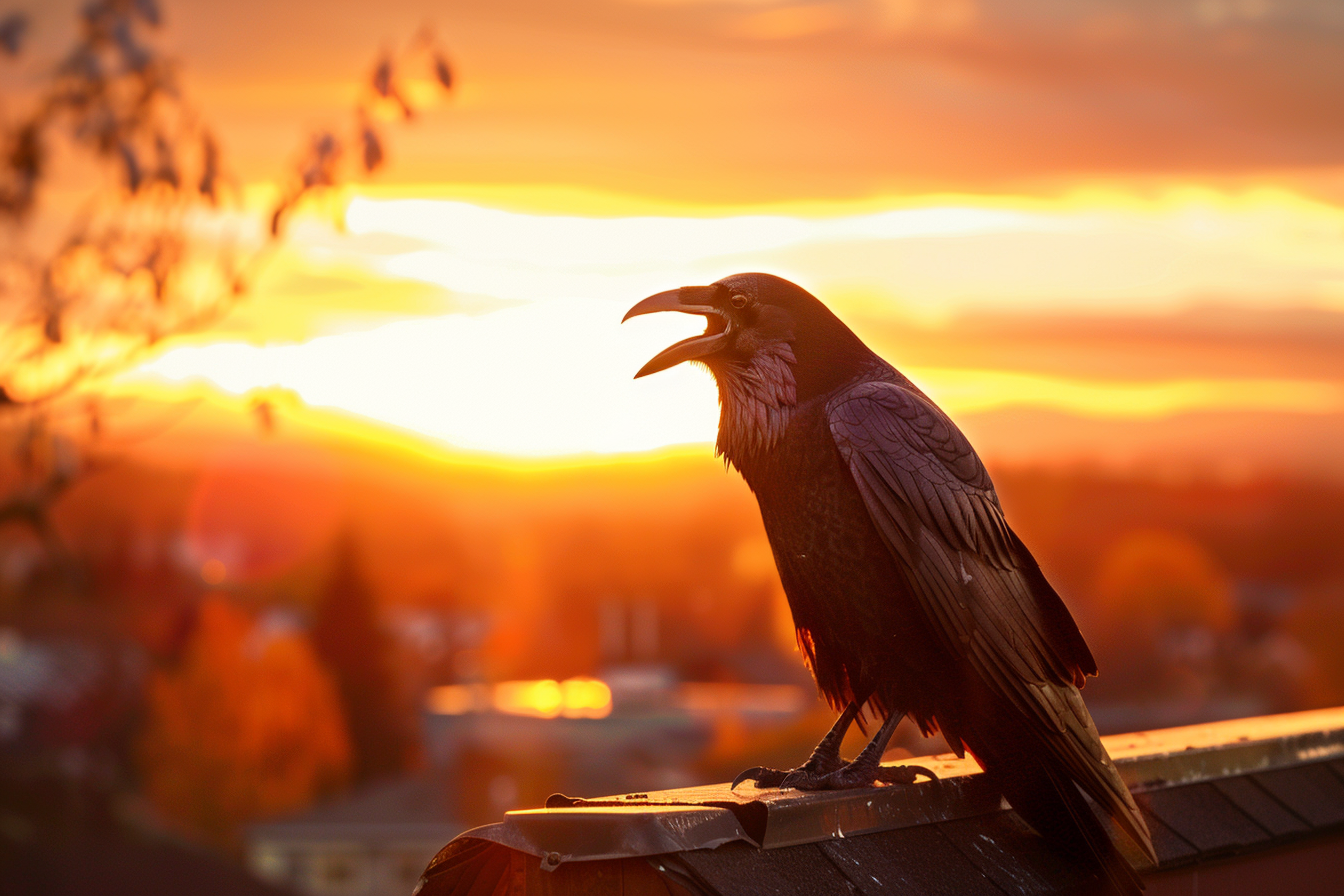 Image gratuite Corbeau sur toit 2