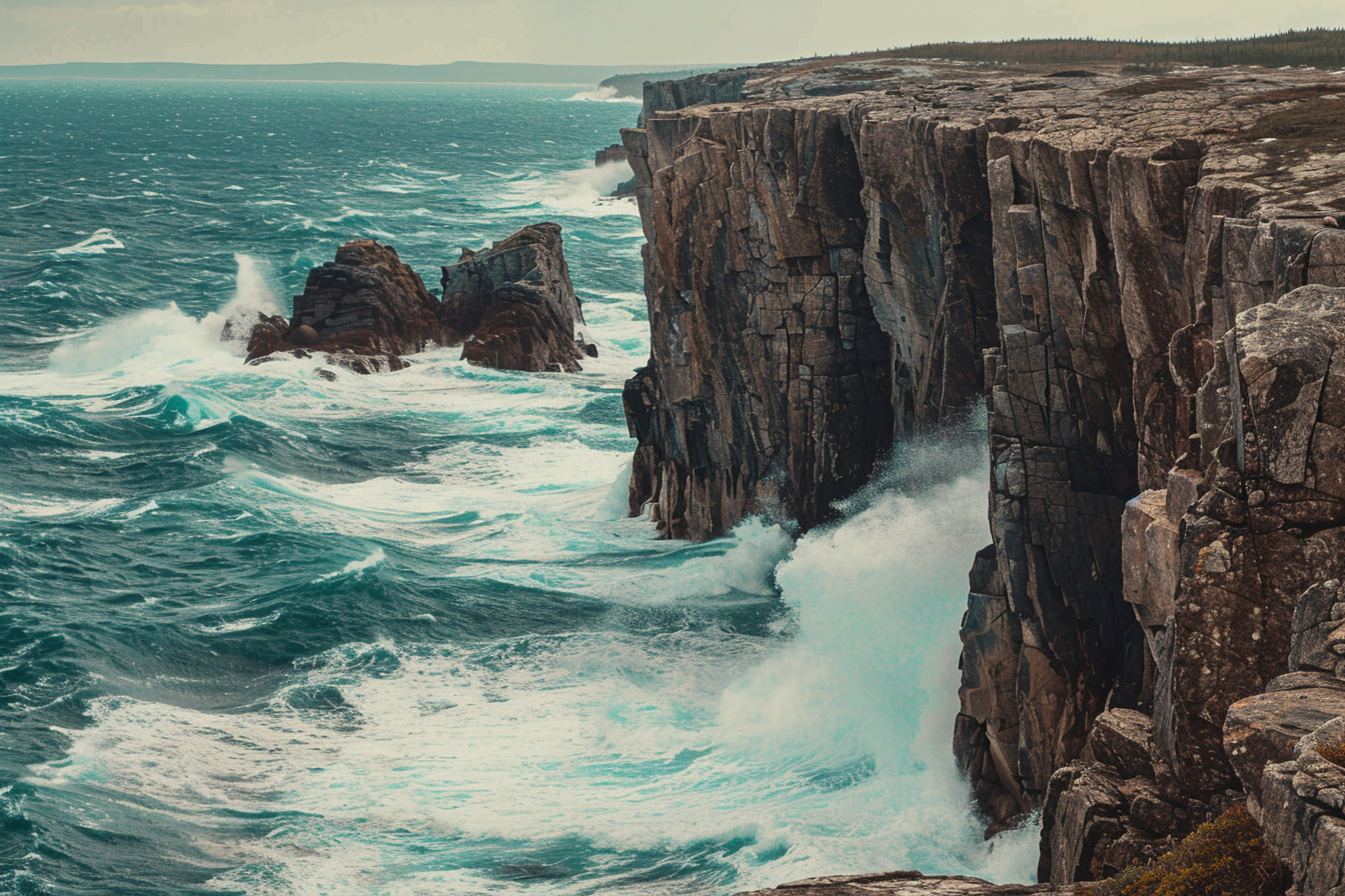 Image gratuite Côte accidentée balayée par l&rsquo;océan 1