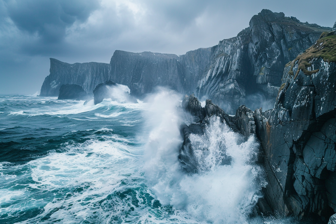 Image gratuite Côte accidentée balayée par l&rsquo;océan 3