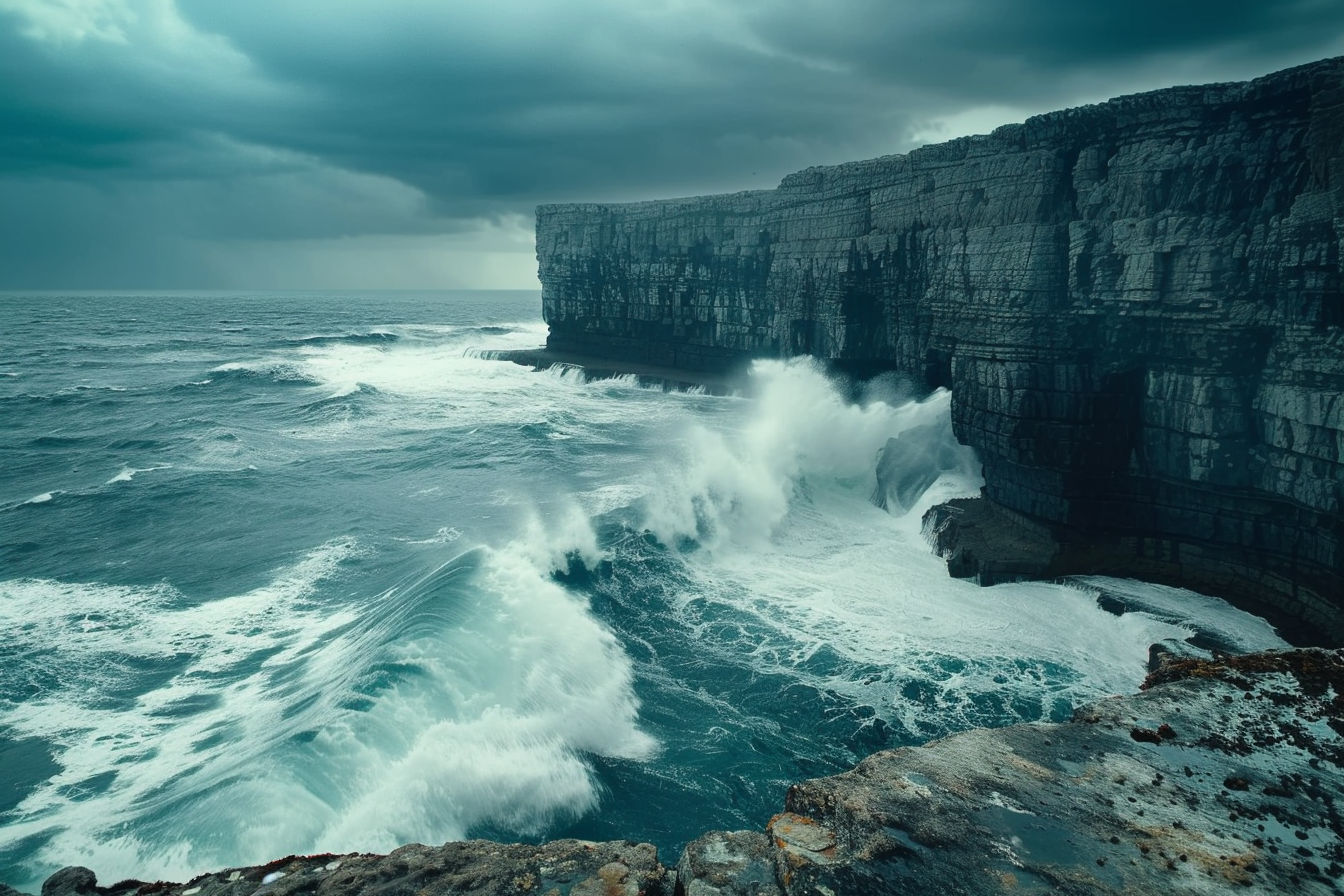 Image gratuite Côte accidentée balayée par l&rsquo;océan 4
