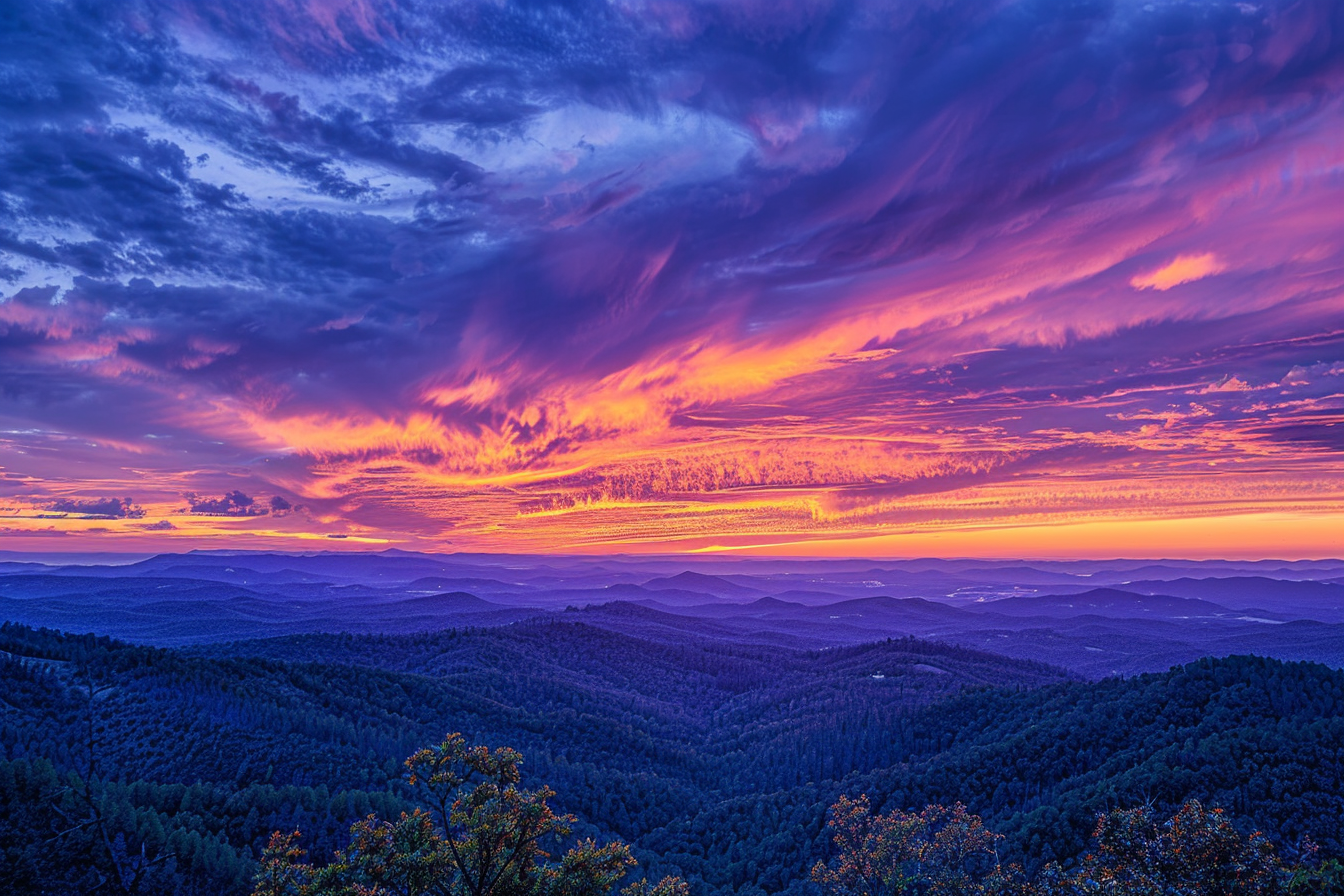 Image gratuite Coucher de soleil éclatant 1