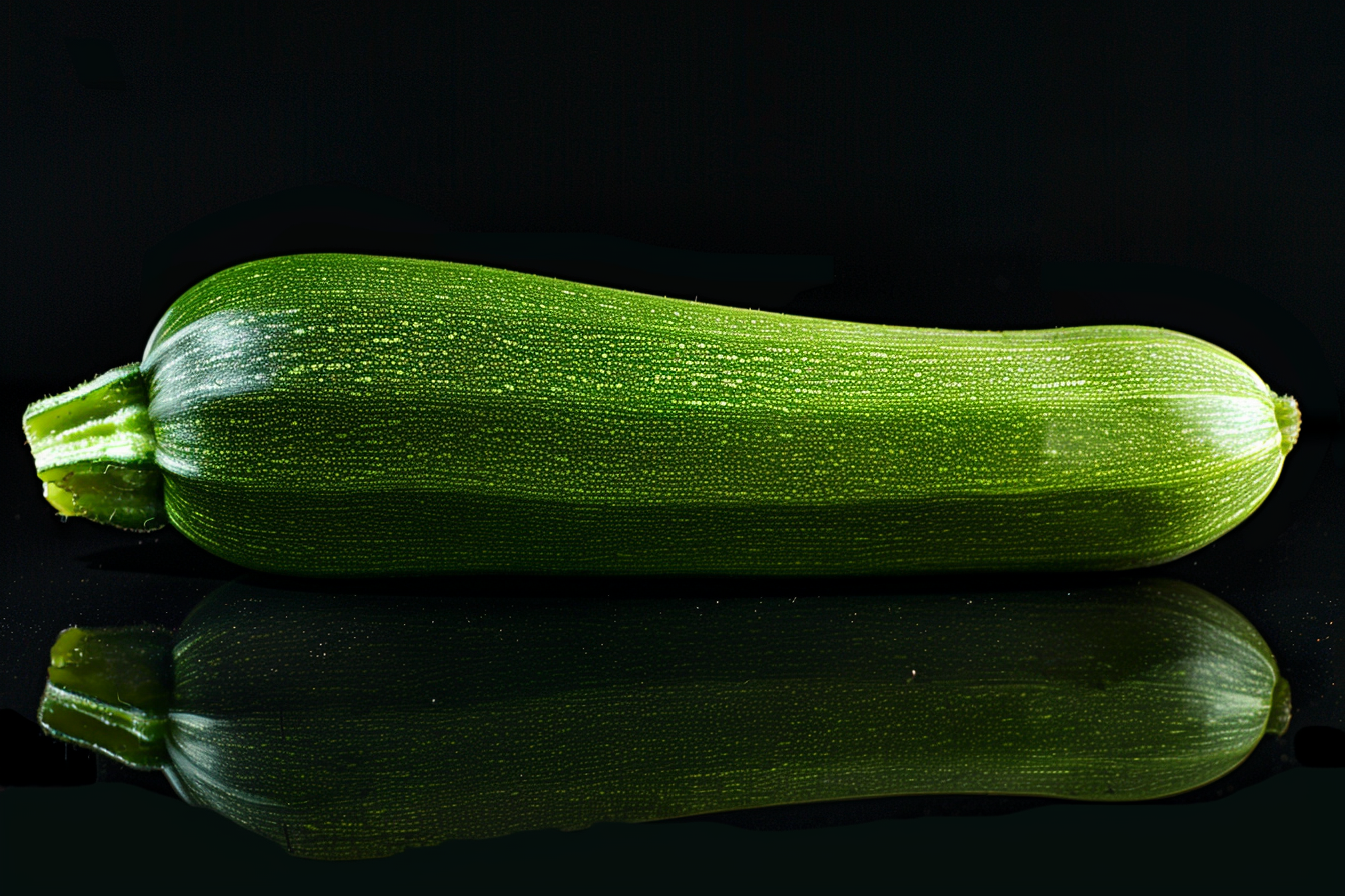 Image gratuite Courgette sur fond noir 1