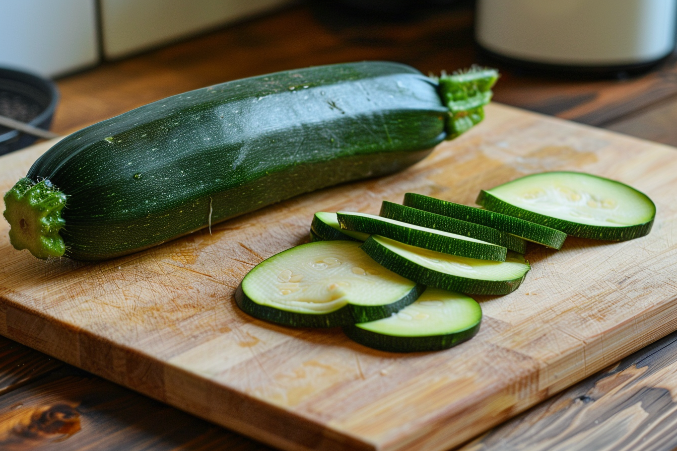 Image gratuite Courgette sur planche en bois 2