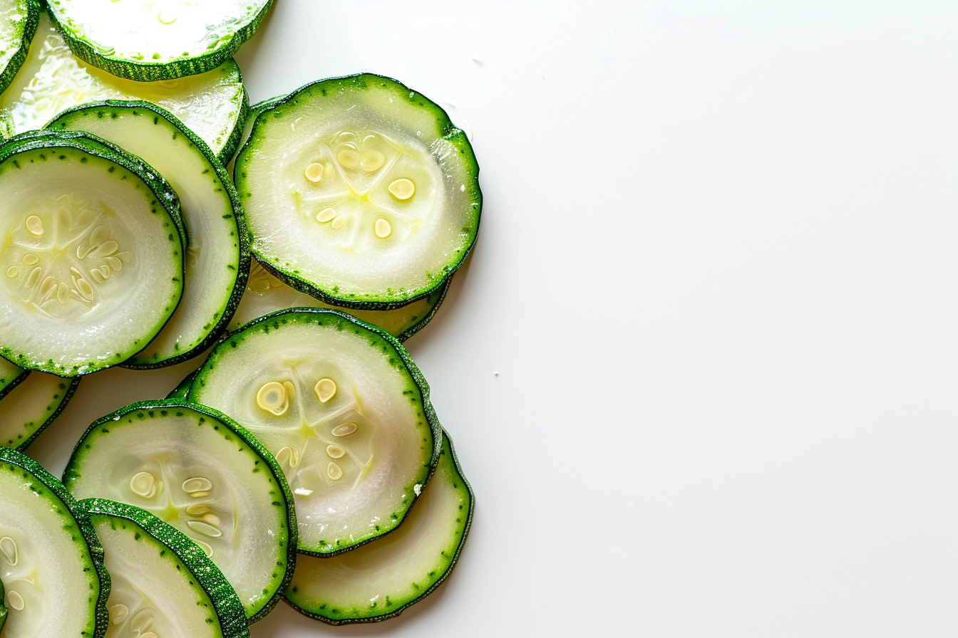 Image gratuite Courgette tranchée sur fond blanc 3