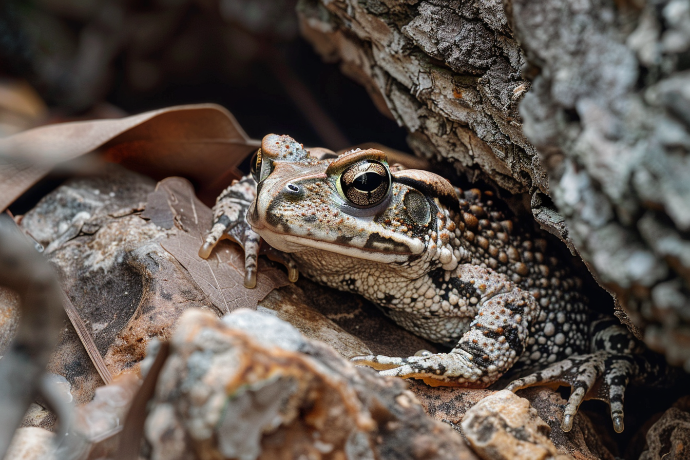 Image gratuite Crapaud camouflé parmi les rochers 1