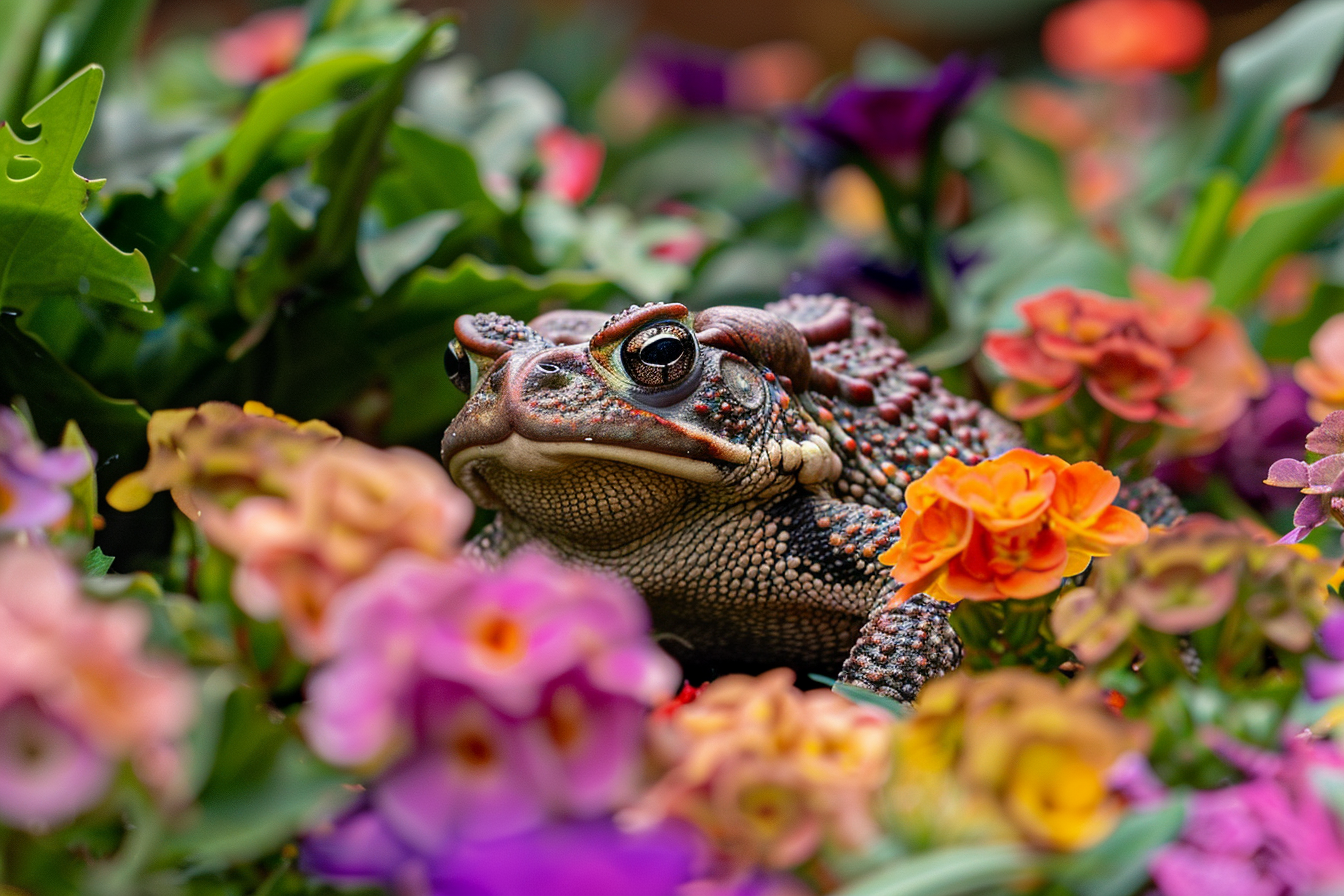 Image gratuite Crapaud dans un jardin vibrant 1