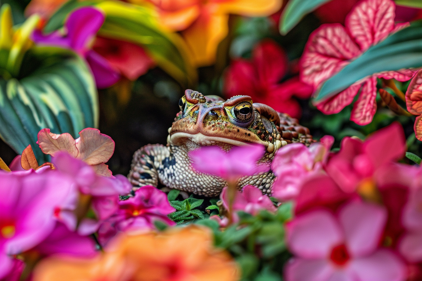 Image gratuite Crapaud dans un jardin vibrant 3