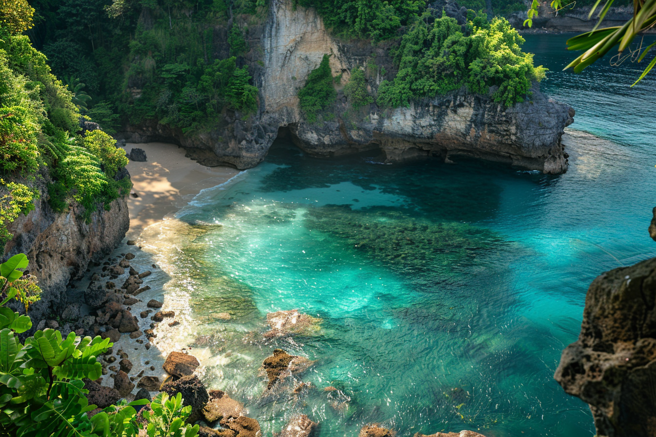 Image gratuite Crique isolée entre falaises 1