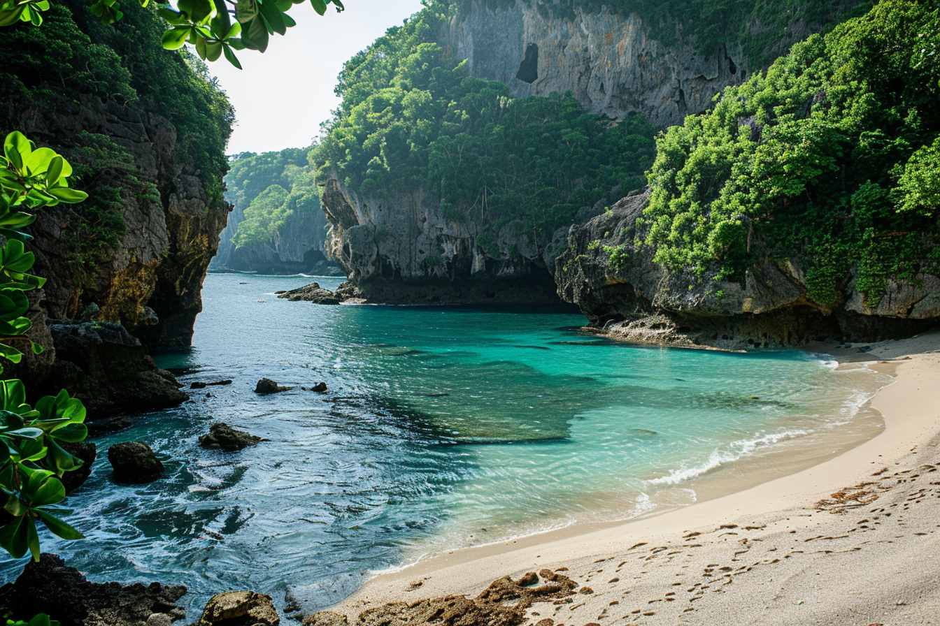 Image gratuite Crique isolée entre falaises 2