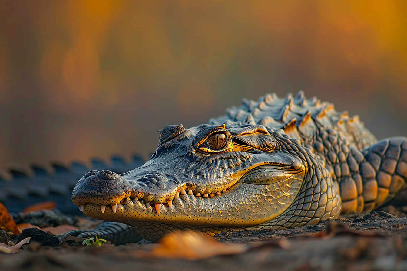 Image gratuite Crocodile au bord de la rivière 1