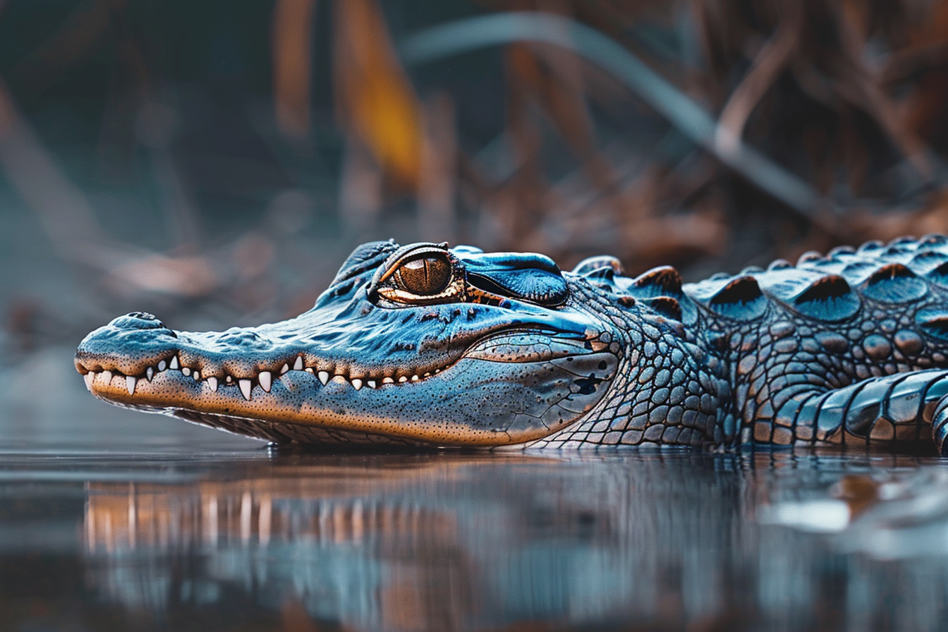Image gratuite Crocodile au bord de la rivière 2