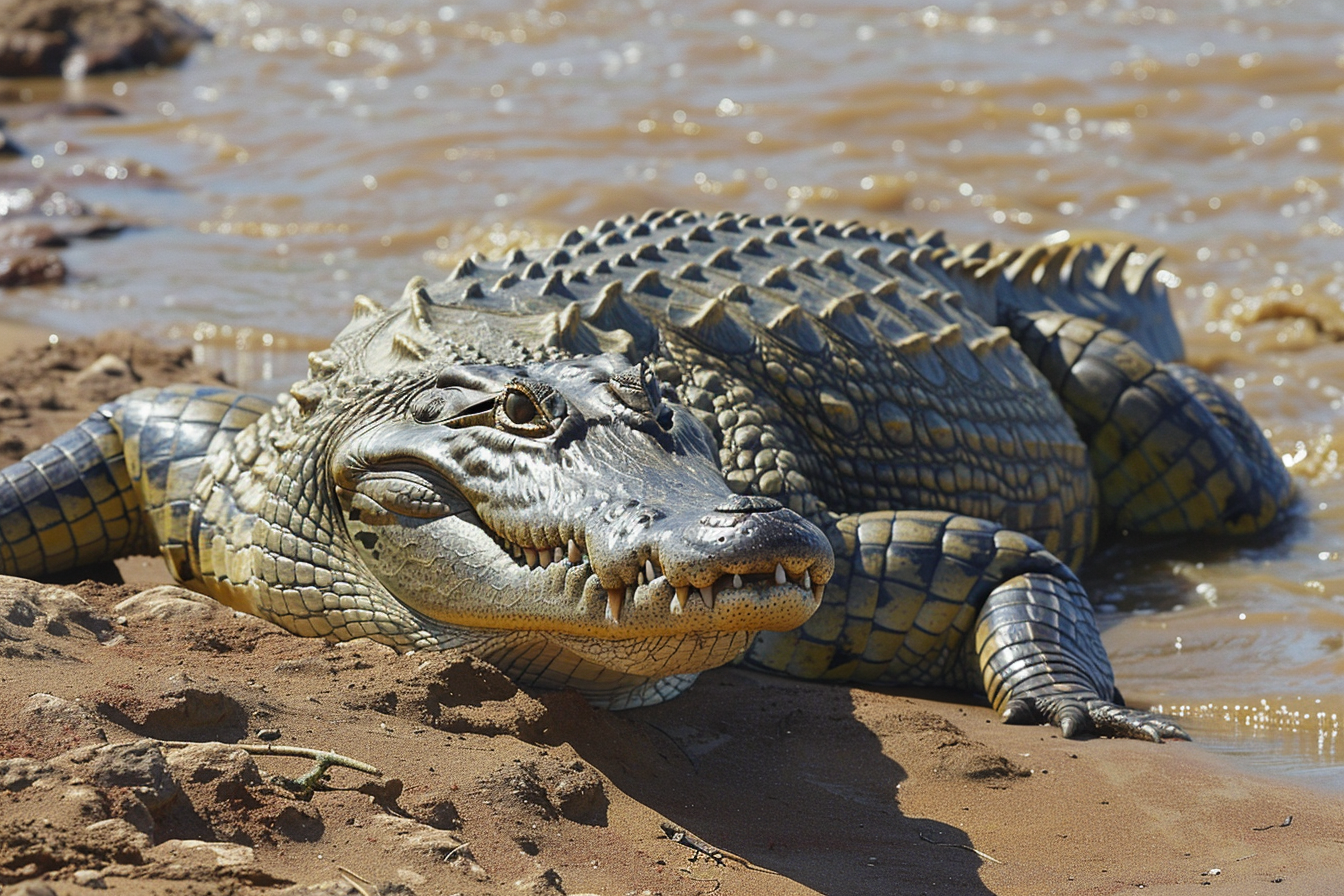 Image gratuite Crocodile du Nil sur la rivière 1