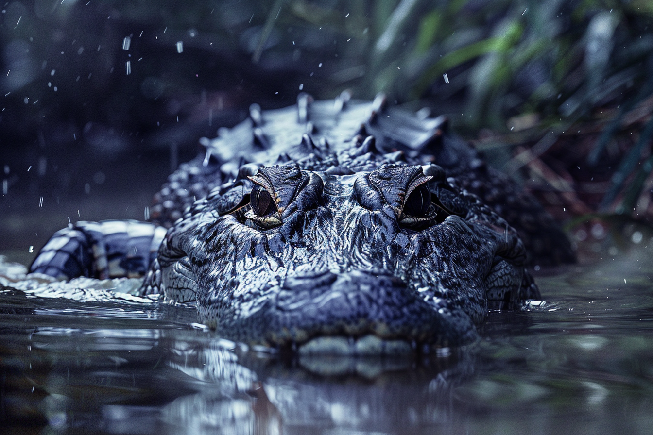 Image gratuite Crocodile émergeant du marécage 3