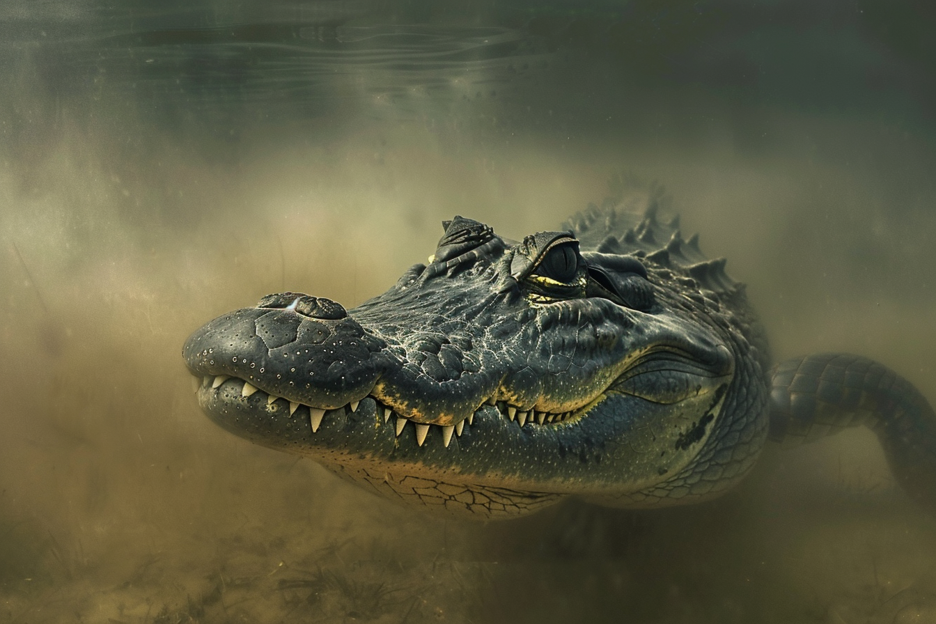 Image gratuite Crocodile furtif dans l&rsquo;eau 2