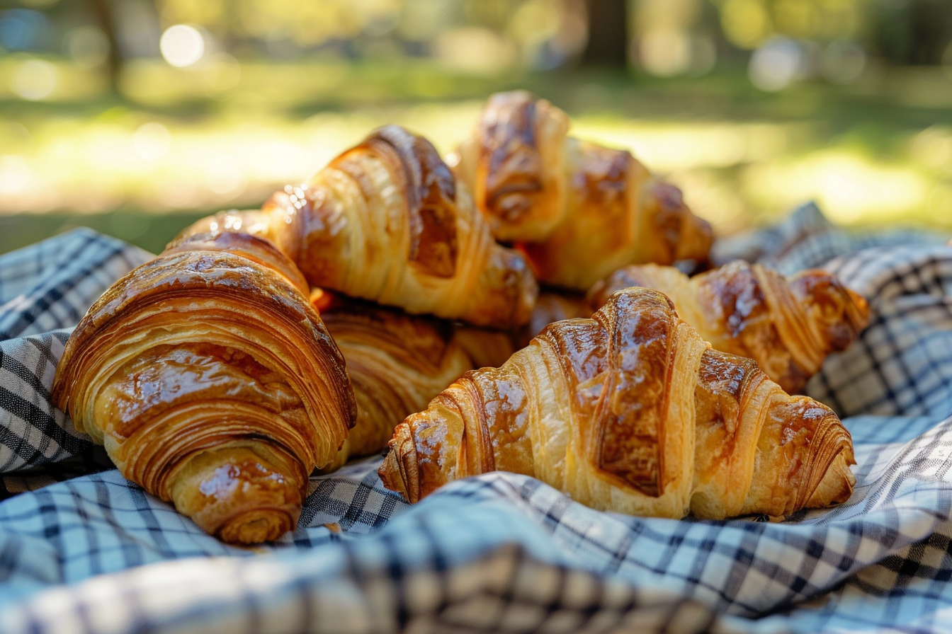 Image gratuite Croissants en pique-nique à la campagne 1
