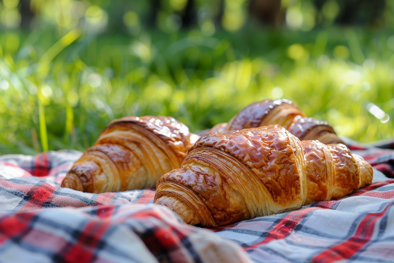 Image gratuite Croissants en pique-nique à la campagne 2