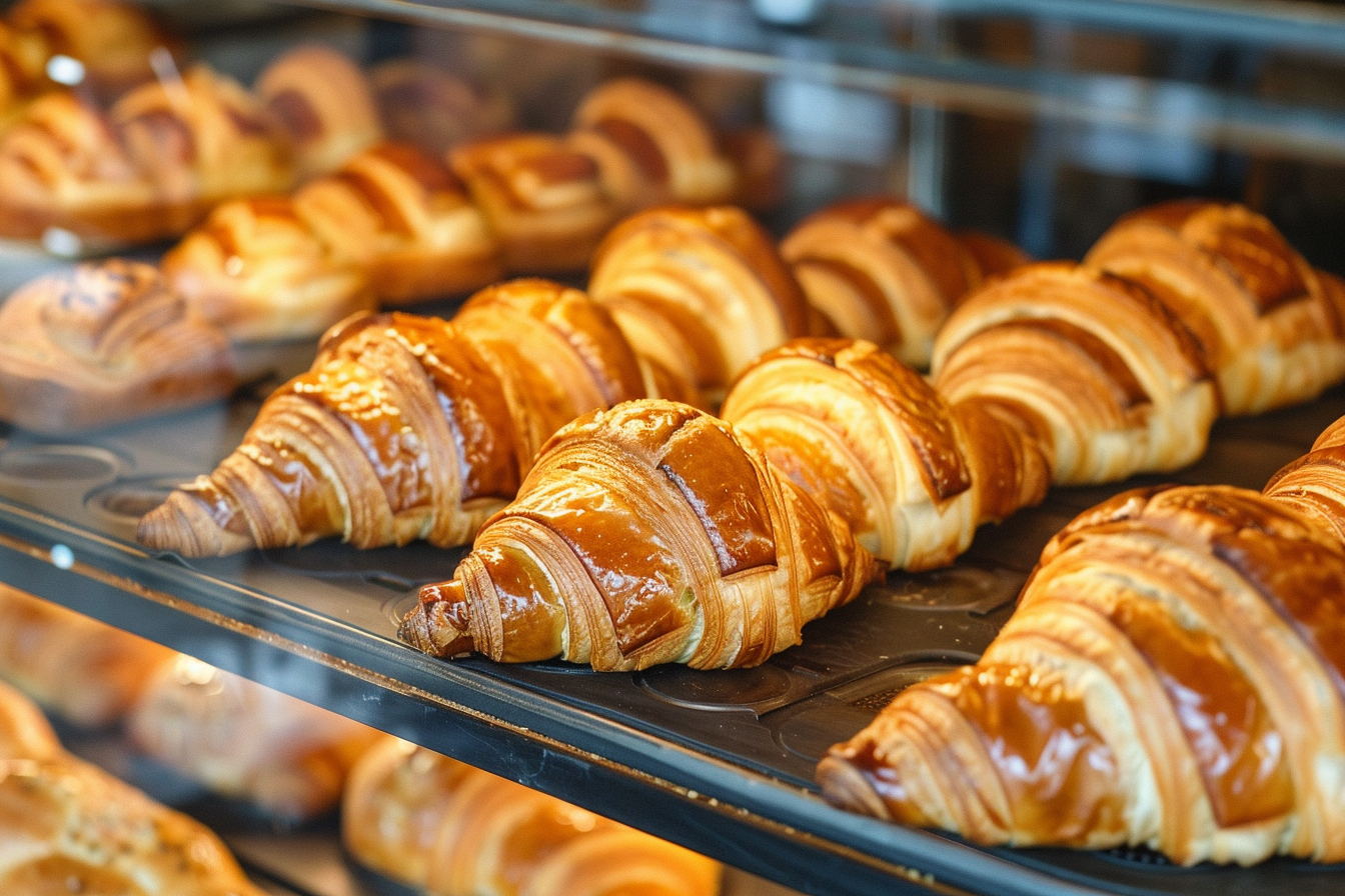 Image gratuite Croissants en vitrine de boulangerie 2