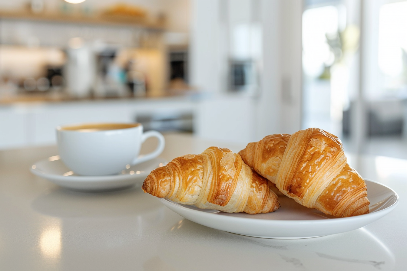 Image gratuite Croissants servis dans une cuisine moderne 2