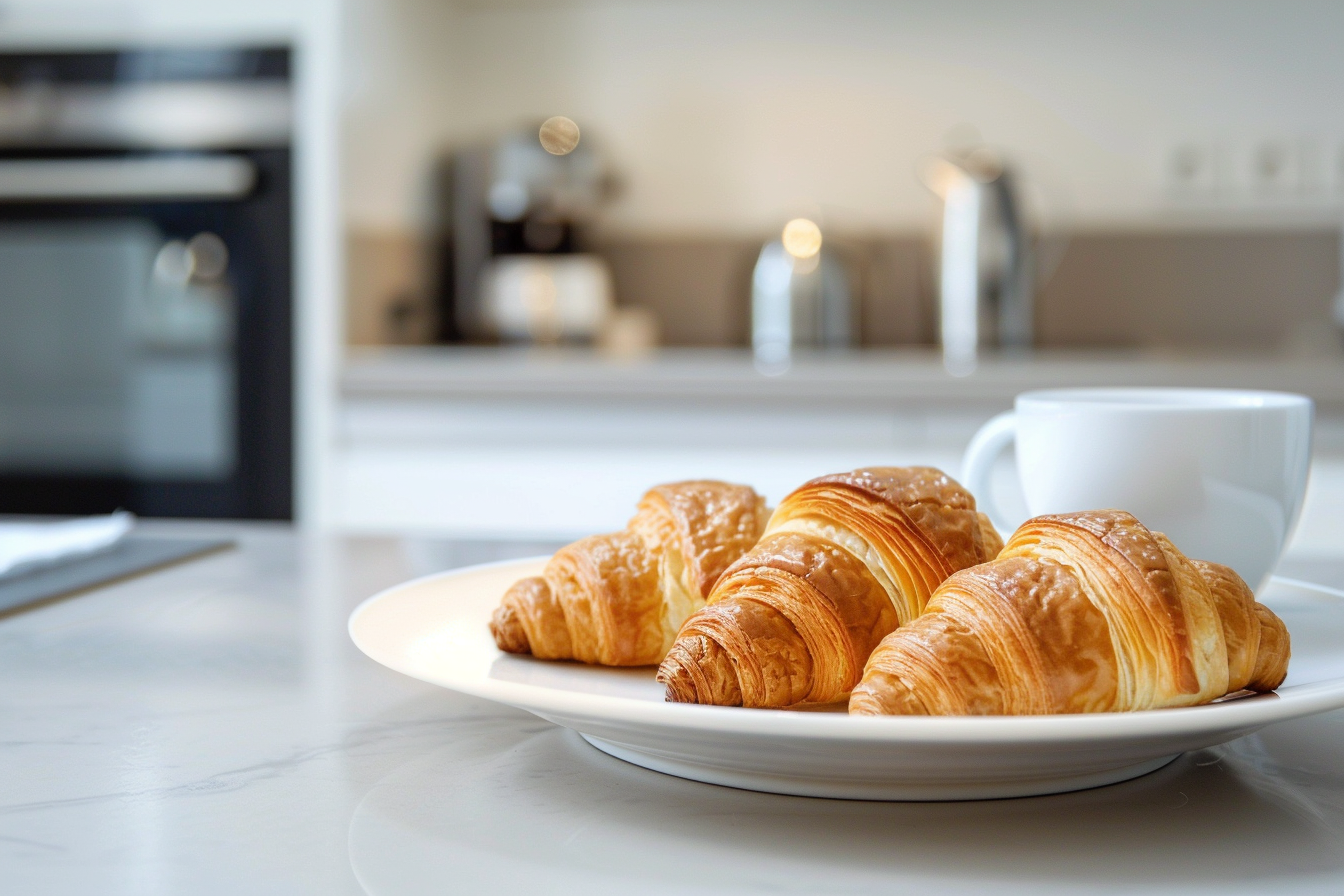 Image gratuite Croissants servis dans une cuisine moderne 3