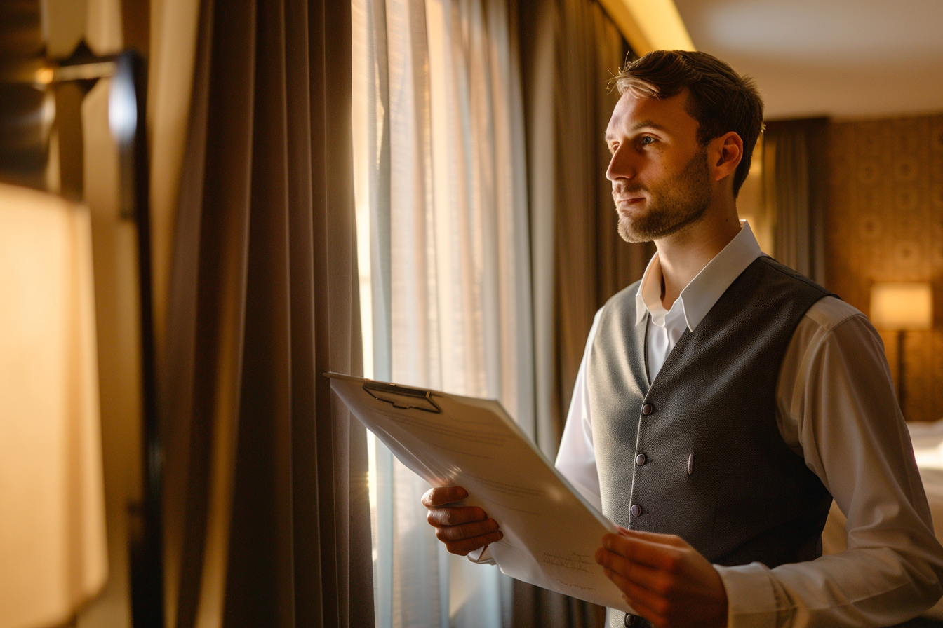 Image gratuite Directeur d&rsquo;hôtel inspectant 1