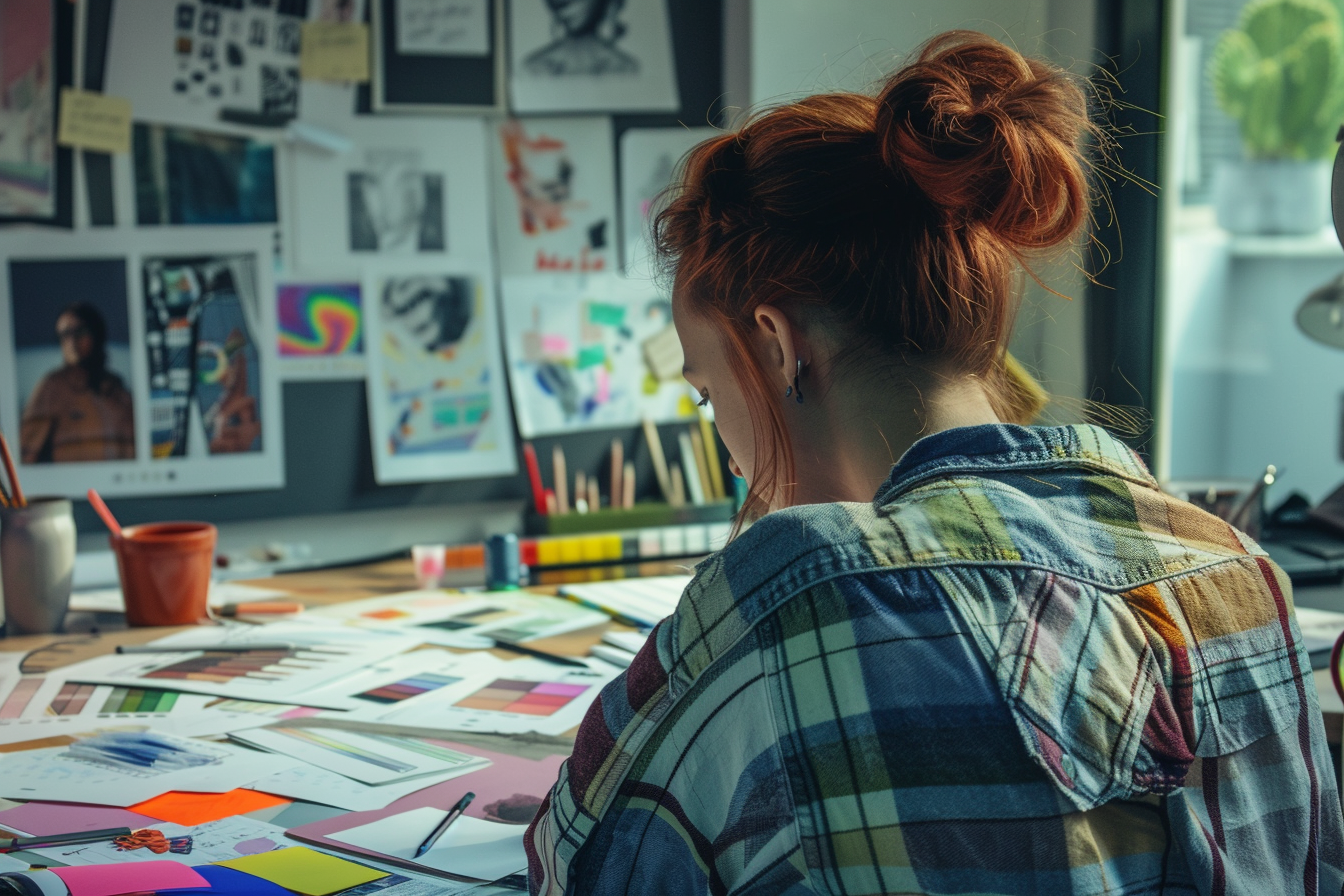 Image gratuite Directeur publicité brainstorming concepts 3